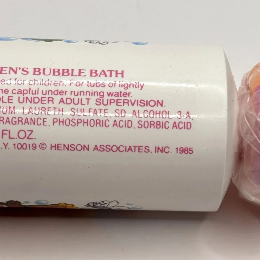 Vintage 1985 Avon Muppet Babies Miss Piggy Bubble Bath with Piggy Finger Puppet